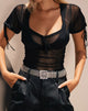 Imagen de Guinevre Top en red negro