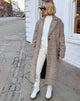 Imagen de Duster Longline Coat in Glenn Check Natural