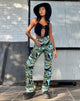 imagen de Zoven Flare Trouser en Warped Zebra Blue