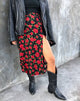Imagen de Saika Falda Midi en Roaming Rose Negro