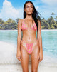 imagen de MOTEL X BARBARA Top de bikini Pami en rosa cálido floral playero de los 90