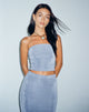 imagen de Tiska Bandeau Crop Top en Azul Pizarra
