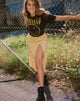 Imagen de la falda Saika Midi en color Rose Bunch Yellow