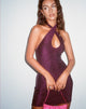 Imagen de Ranum Bodycon Dress in Slinky Glitter Dark Purple