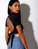 Imagen de Que Crop Top in Rib Negro