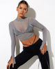 Imagen de Quelia Crop Top en Mesh Gris