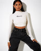 Imagen de Quelia Crop Top en canalé Invierno Blanco Amore Embro