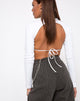 Imagen de Quelia Crop Top en rib blanco