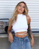 Imagen de Quera Crop Top en rib blanco