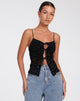 IMAGEN DE Rayu Top en Zebra Flock Negro