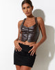 Rena Corset Top en PU Ombre Marrón