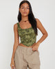 imagen de Elciva Corset Top en Rose Flock Loden Green