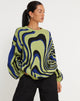 Imagen de Mably Oversized Jumper en Mega Ripple Green