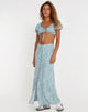 imagen de Rima Midi Skirt in Flower Power Blue