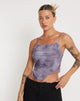 imagen de Shindu Printed Mesh Top in Smokey Gradients Purple