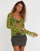 imagen de Sujata Cardi en Moss Green Custard Daisy Embro