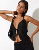Imagen de Dama Crop Top en negro arrugado