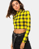 Imagen de Rhala Crop Top en Winter Plaid Amarillo