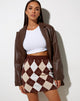 Imagen de Riani Minifalda de punto Argyle Tan