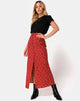 Imagen de la falda Rima en Falling For You Floral Rojo