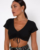 Imagen de Rivera Crop Top en canalé Negro