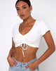 Imagen de Rivera Crop Top en canalé marfil