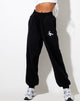 Imagen de Roider Jogger en negro con bordado Scorpion blanco