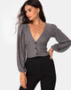 Imagen de Roma Top de manga larga en Check It Out Negro