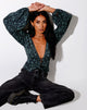Imagen de Romina Top de manga larga en Mono Paisley Sage