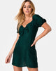 Imagen del vestido Ropelle de satén guepardo verde bosque