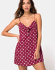 Imagen de Roppan Slip Dress in Medium Polka Wine