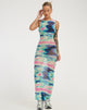 imagen de Roskila Maxi Dress in Multi Blur Orb Navy