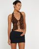 imagen de Roula Halter Top en Animal Drip Marrón