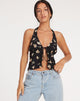imagen de Roula Halter Top en Rose Garden Negro