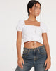 imagen de Ruiz Crop Top en Blanco