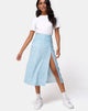 Imagen de la falda Saika Midi en Ditsy Rose Blue