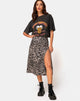Imagen de Saika Falda Midi en Leopardo Gris
