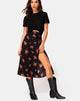 Imagen de Saika Falda Midi en Soi Rose Negra y Roja