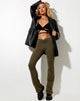 Imagen de Sakeri Flare Trouser in Lycra Olive