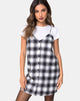 Imagen de Sanna Dress in Plaid Black and White