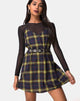 Imagen de Sanna Slip Dress in Plaid Brown Yellow Check