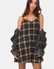 Imagen de Sanna Slip Dress in Plaid Brown Yellow Check