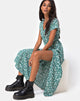 Imagen de Sanrin Midi Dress in Floral Field Green