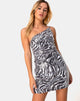 Imagen de Sattia Bodycon Dress in Trippy Zebra Clear Sequin