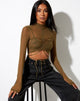 Imagen de Sauja Crop Top en Malla Verde Caqui