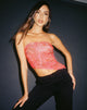 Top Sayunda Bandeau Rojo Pétalo de Rosa