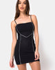 Imagen de Scosh Bodycon Dress in Black with Piping Line