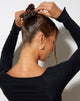 Imagen de Scrunchie en Boa Marrón Oscuro