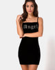 Imagen del vestido Seleh en negro con ángel diamante