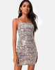 Imagen de Selana Bodycon Dress in Tiger with Clear Sequin